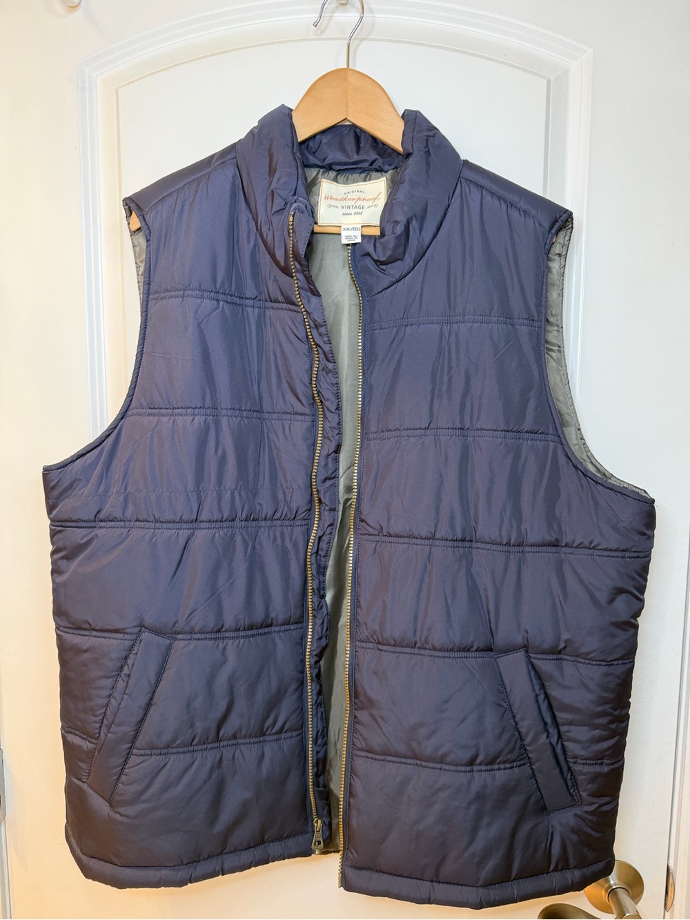 Weatherproof Men's Quilted Puffer Vest - Navy, size 2XL